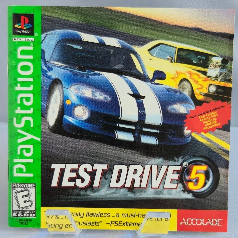Test Drive 5 Greatest Hits - Sony PlayStation 1 - Complete CIB W/ Manual Tested